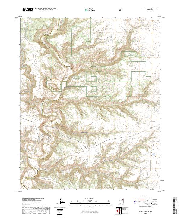 Beaver Canyon topographic map thumbnail