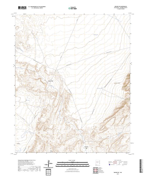 Becker SW topographic map thumbnail