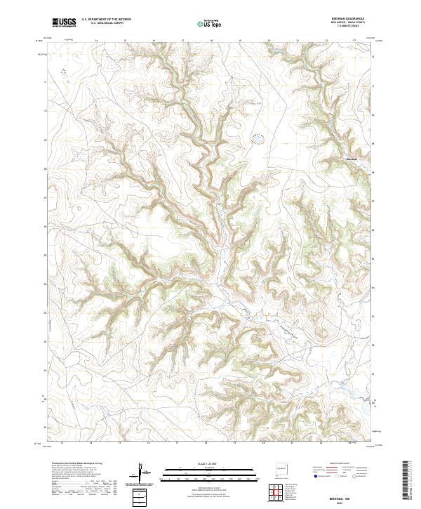 Beenham topographic map thumbnail