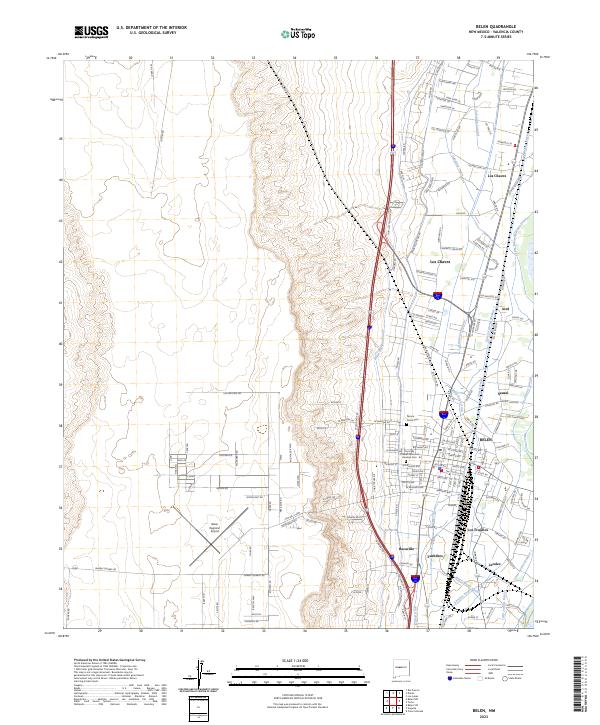 Belen topographic map thumbnail
