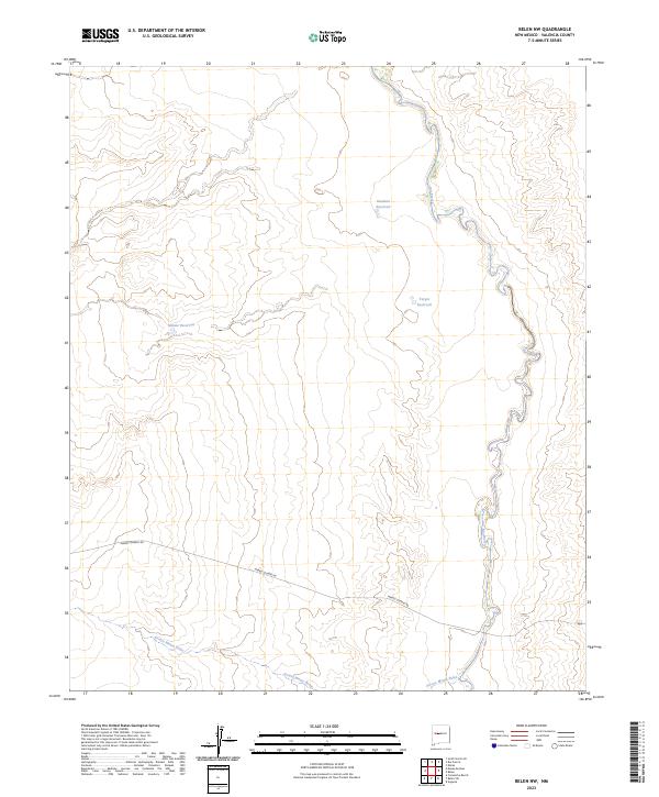 Belen NW topographic map thumbnail