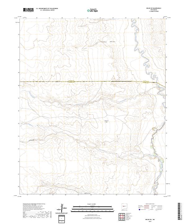 Belen SW topographic map thumbnail