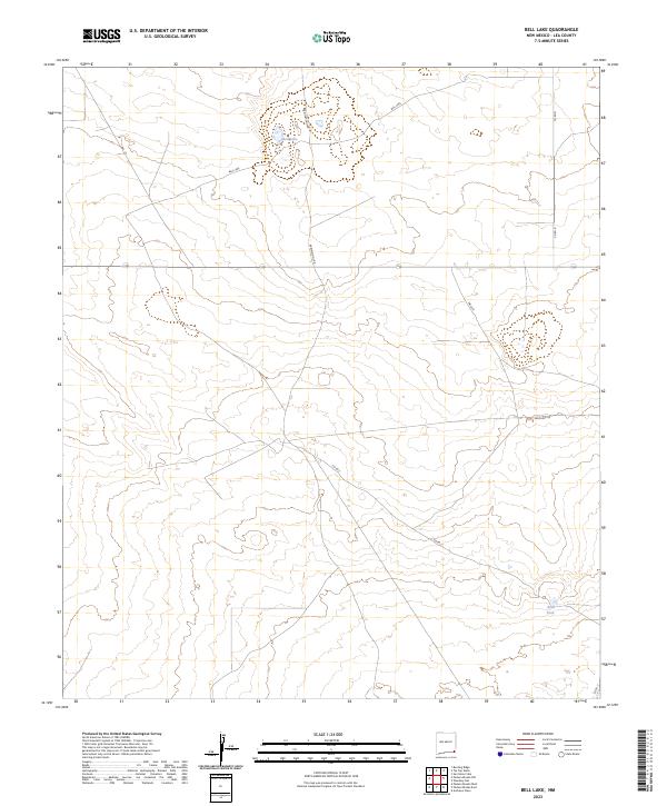 Bell Lake topographic map thumbnail