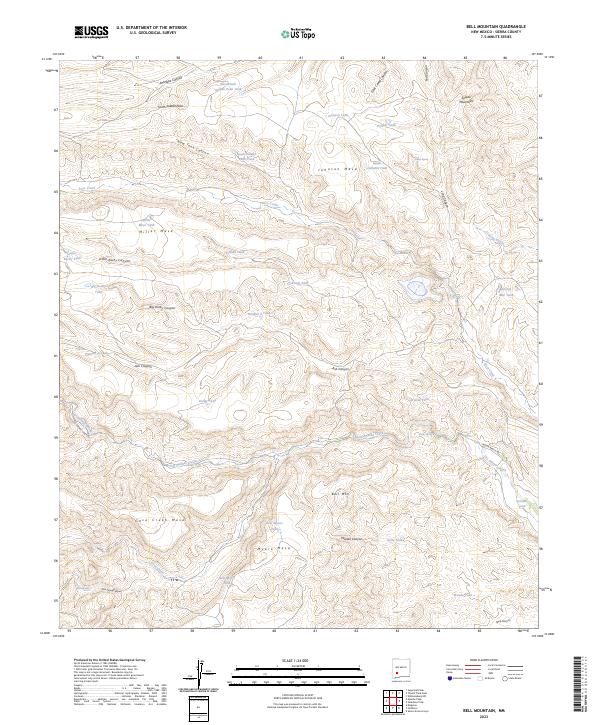 Bell Mountain topographic map thumbnail