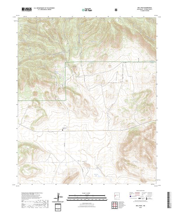 Bell Peak topographic map thumbnail