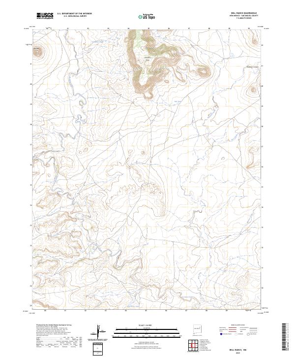Bell Ranch topographic map thumbnail