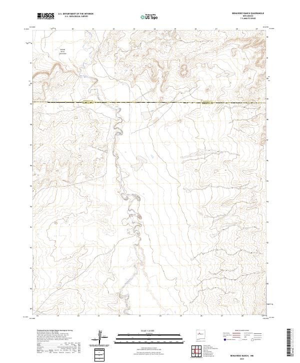 Benavidez Ranch topographic map thumbnail