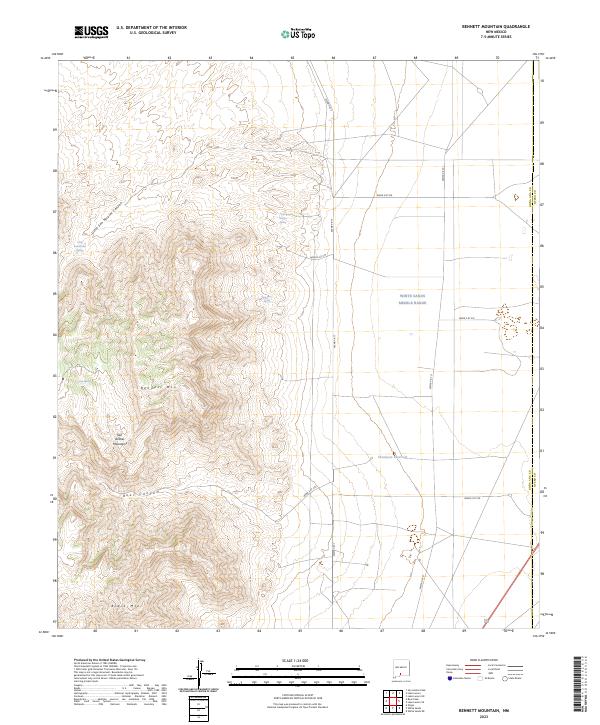 Bennett Mountain topographic map thumbnail