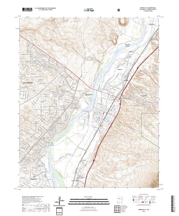 Bernalillo topographic map thumbnail