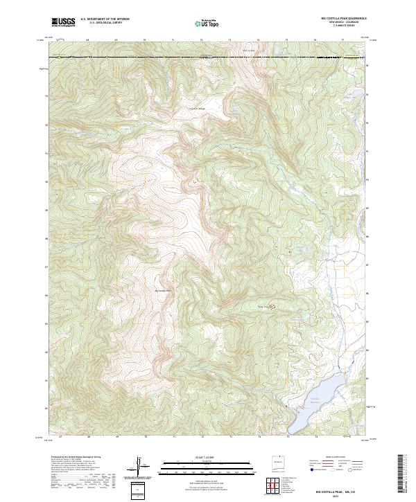 Big Costilla Peak topographic map thumbnail