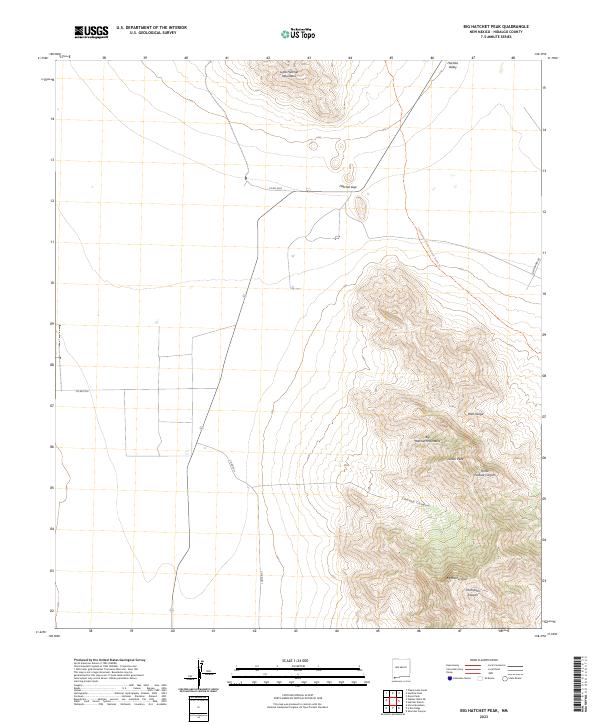 Big Hatchet Peak topographic map thumbnail