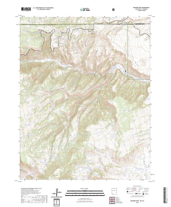 Bighorn Peak topographic map thumbnail
