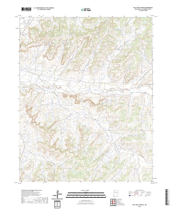 Billy Rice Canyon topographic map thumbnail