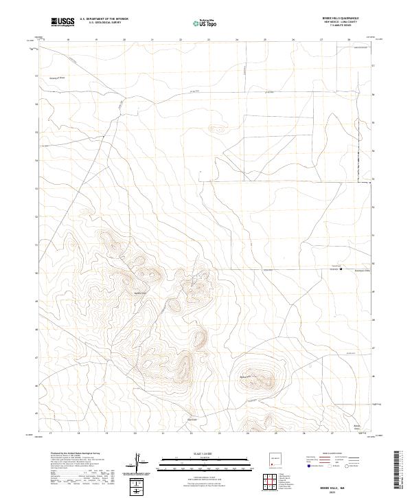 Bisbee Hills topographic map thumbnail