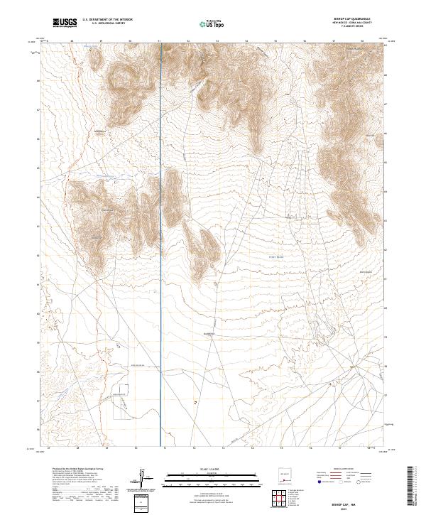 Bishop Cap topographic map thumbnail