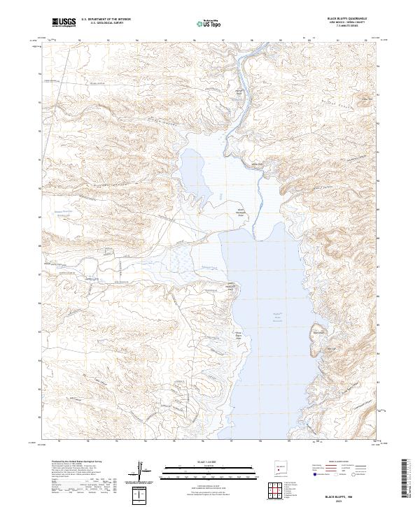 Black Bluffs topographic map thumbnail