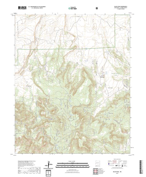 Black Peak topographic map thumbnail