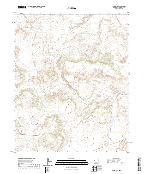 Blaines Lake topographic map thumbnail