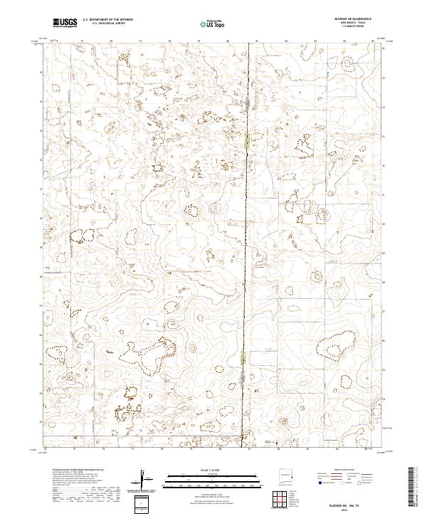 Bledsoe NE topographic map thumbnail