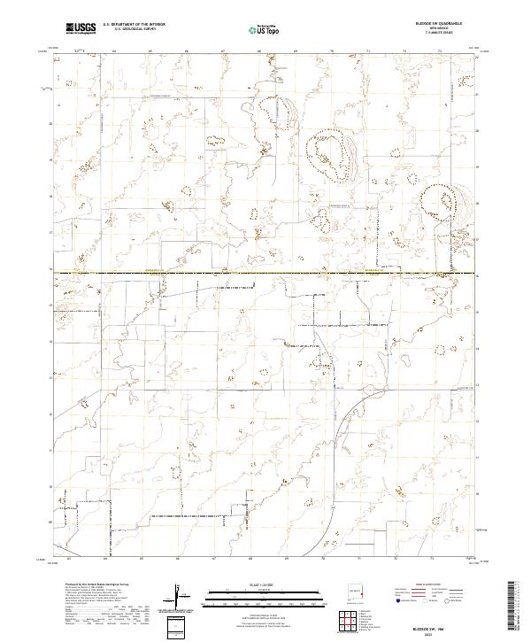 Bledsoe SW topographic map thumbnail