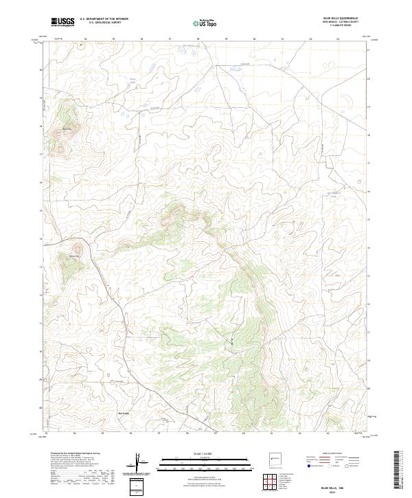 Blue Hills topographic map thumbnail