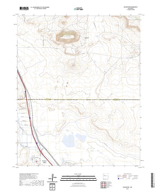 Bluewater topographic map thumbnail