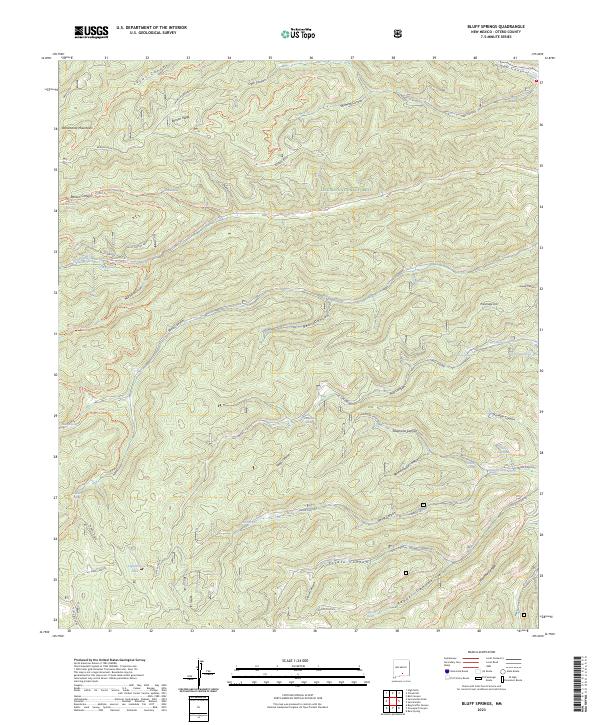 Bluff Springs topographic map thumbnail