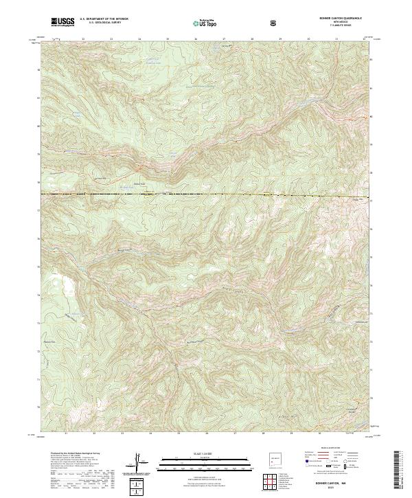 Bonner Canyon topographic map thumbnail
