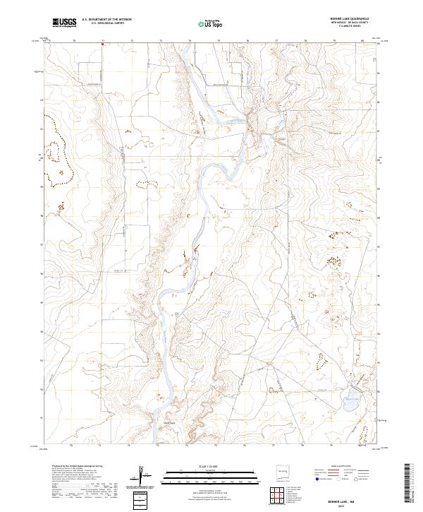 Bonner Lake topographic map thumbnail