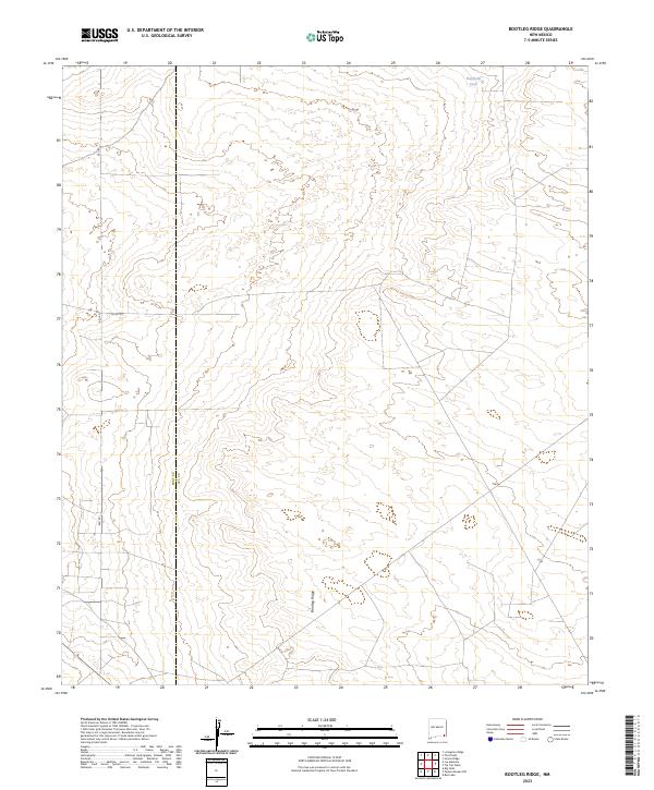 Bootleg Ridge topographic map thumbnail