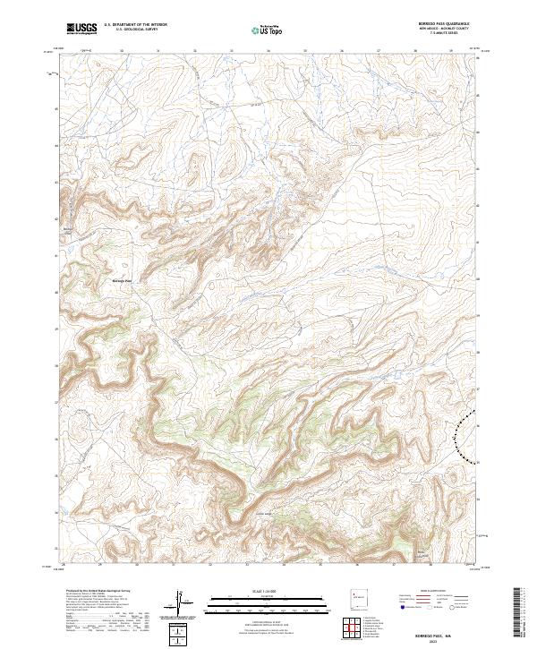 Borrego Pass topographic map thumbnail