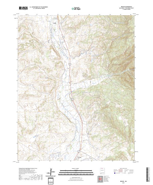 Brazos topographic map thumbnail