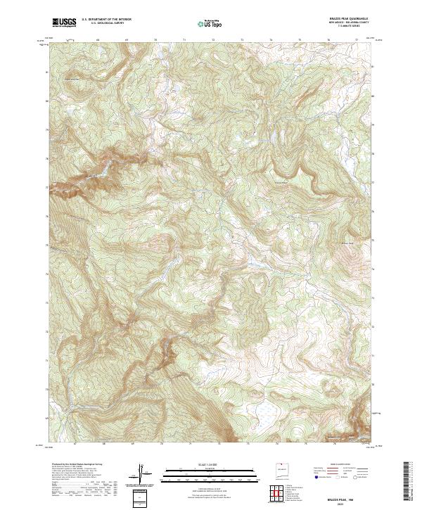 Brazos Peak topographic map thumbnail