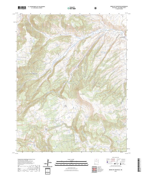 Broke Off Mountain topographic map thumbnail