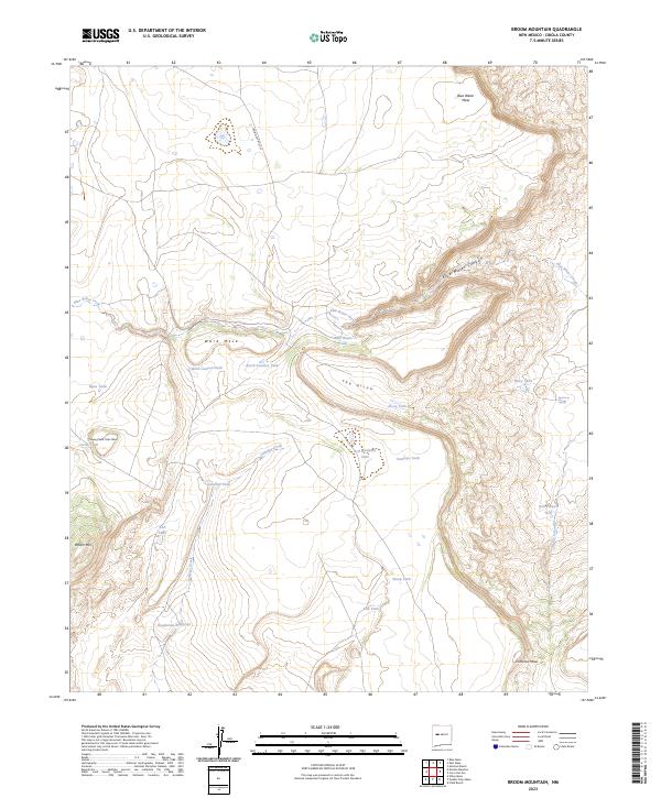 Broom Mountain topographic map thumbnail
