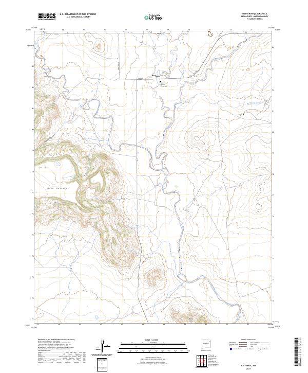 Bueyeros topographic map thumbnail