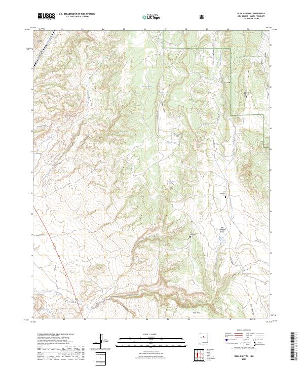 Bull Canyon topographic map thumbnail