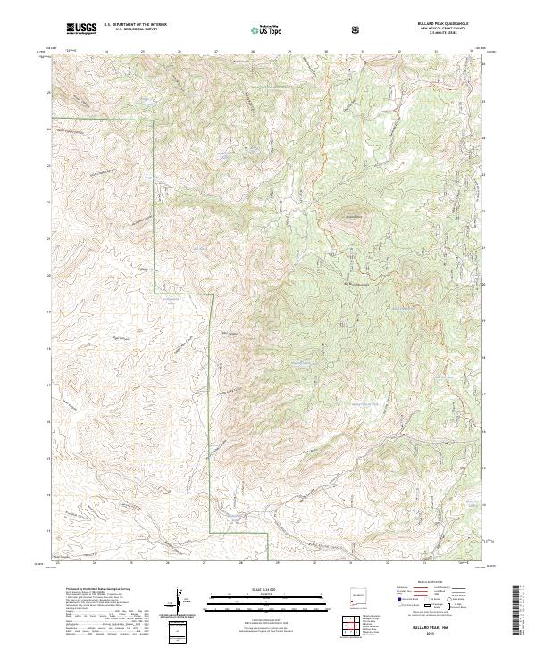 Bullard Peak topographic map thumbnail