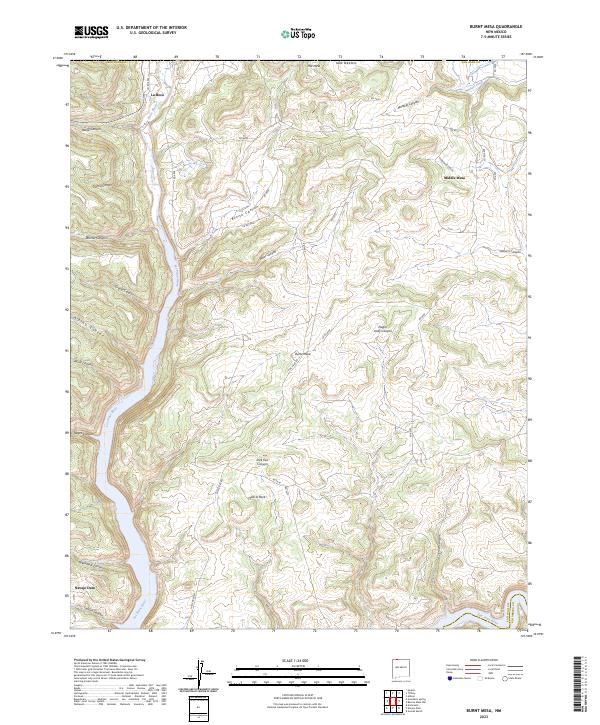 Burnt Mesa topographic map thumbnail