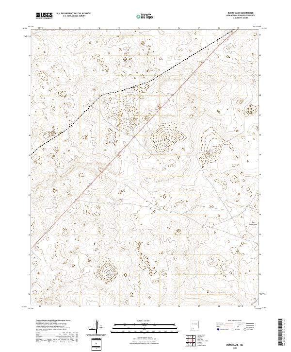 Burro Lake topographic map thumbnail