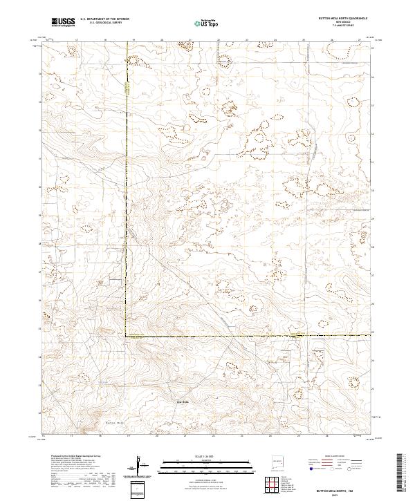 Button Mesa North topographic map thumbnail