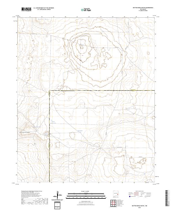 Button Mesa South topographic map thumbnail