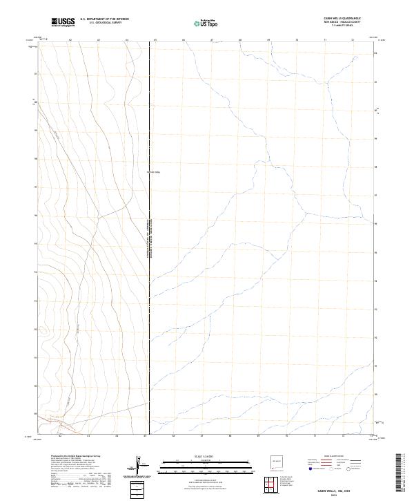 Cabin Wells topographic map thumbnail