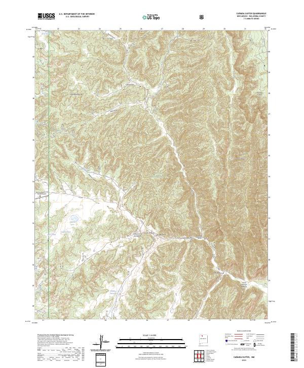 Canada Ojitos topographic map thumbnail