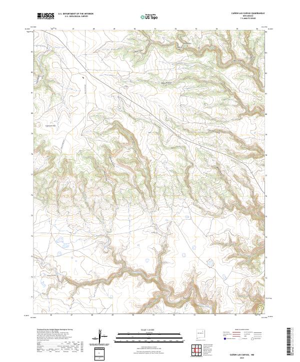 Canon Las Cuevas topographic map thumbnail