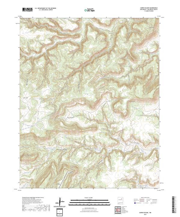 Canon Olguin topographic map thumbnail
