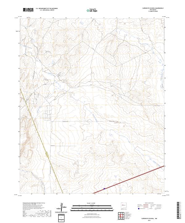 Canoncito School topographic map thumbnail