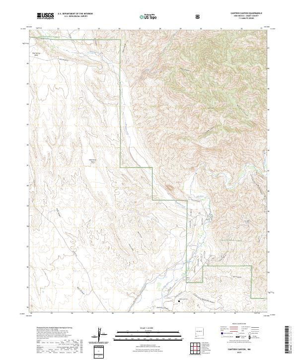 Canteen Canyon topographic map thumbnail