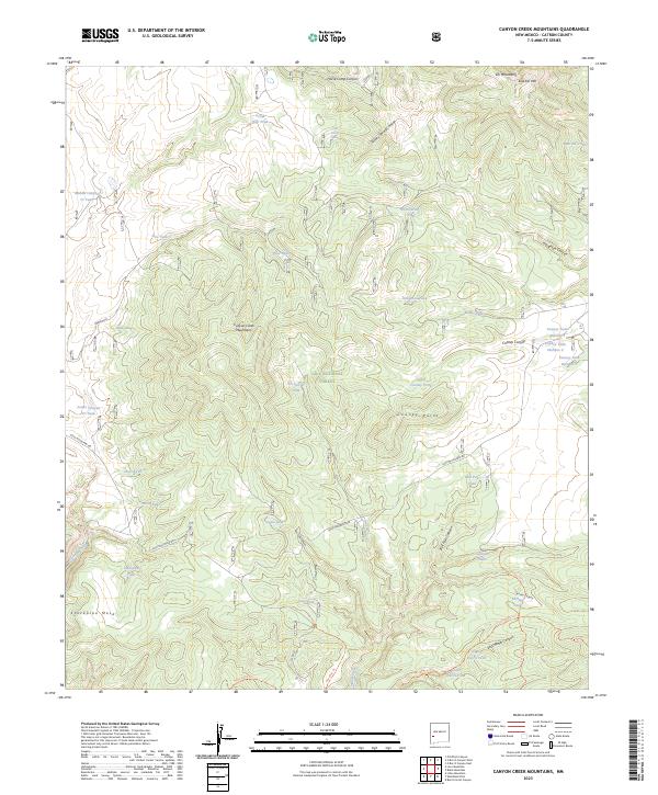 Canyon Creek Mountains topographic map thumbnail