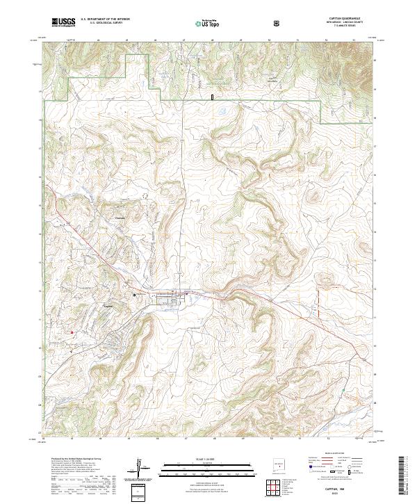 Capitan topographic map thumbnail